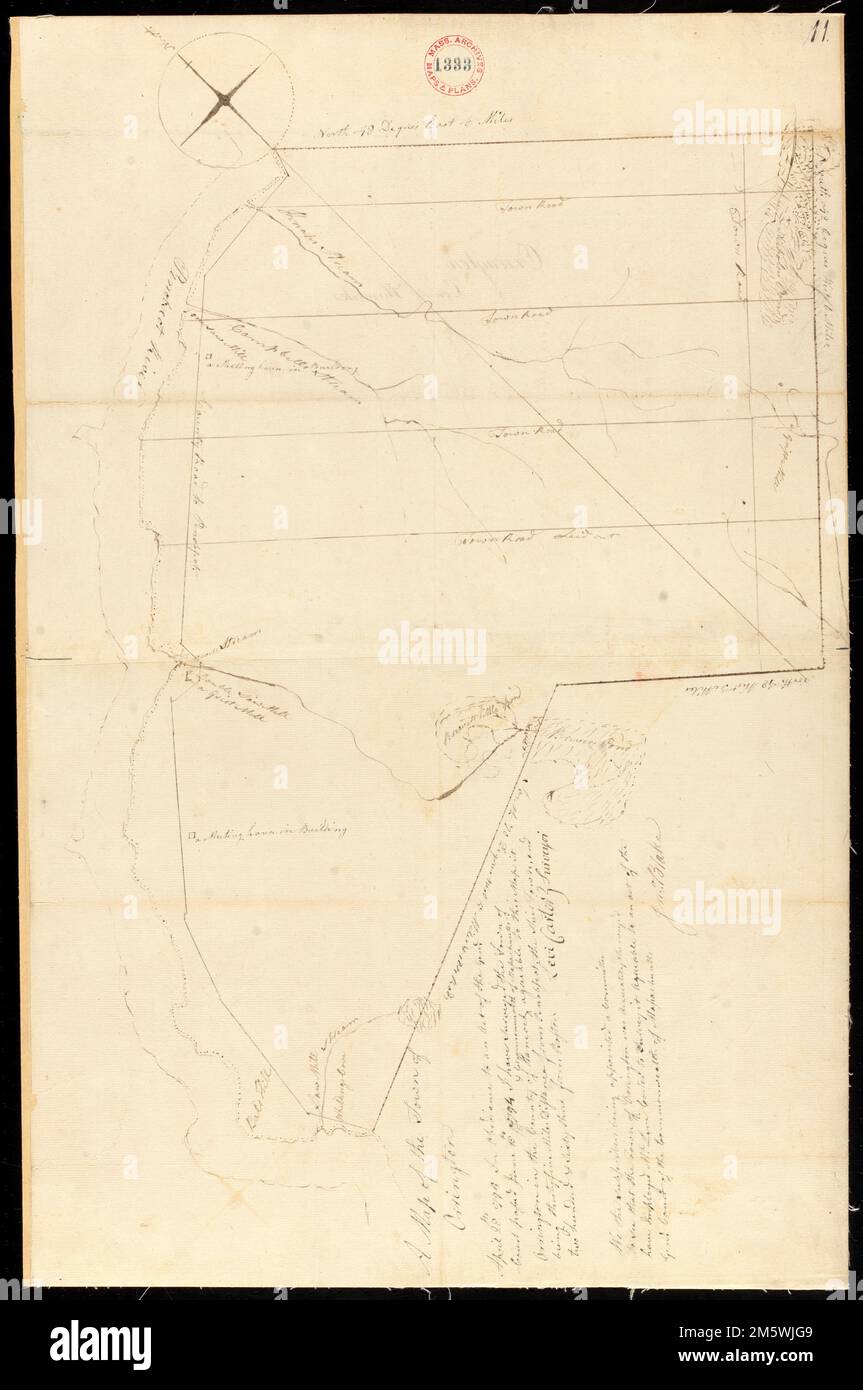 Plan of Orrington surveyed by Levi Carter, dated April 28, 1795