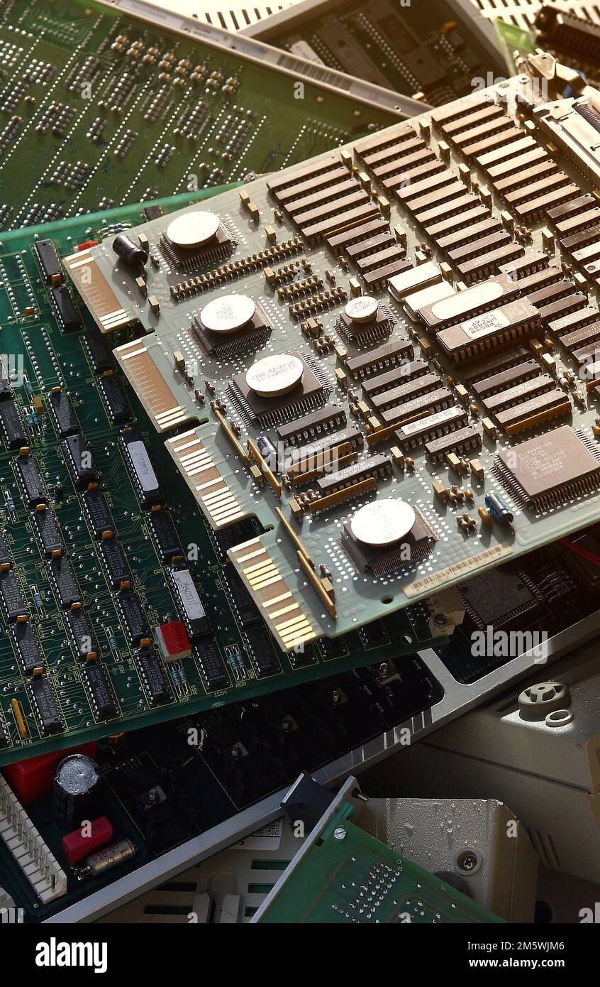 Ewaste. circuit boards for recycling by sims eindhoven holland