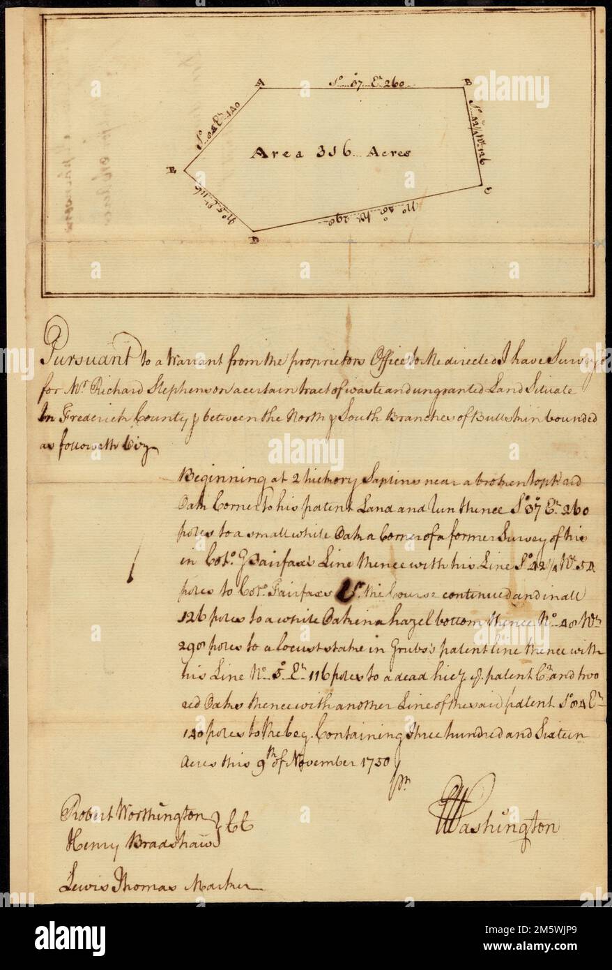 Survey Of Land For Richard Stephenson In Frederick County Attested By survey-of-land-for-richard-stephenson-in-frederick-county-attested-by