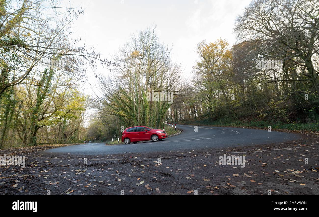 Mill Lane hairpin bend between Sprotbrough and Warmsworth, Doncaster