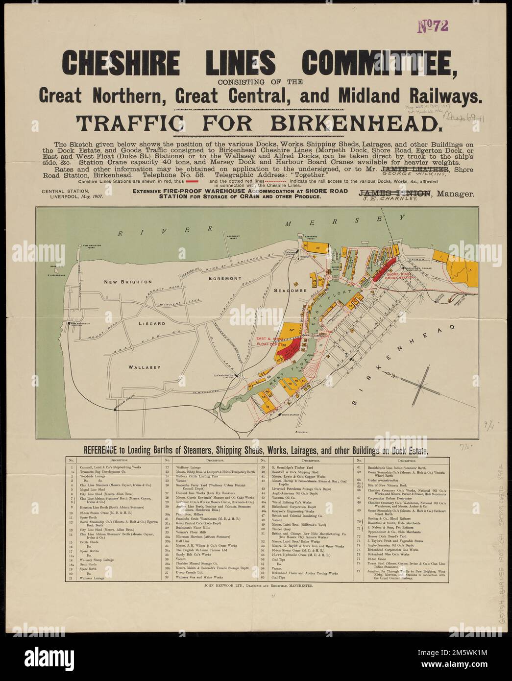 Traffic for Birkenhead. Oriented with north towards the upper left ...