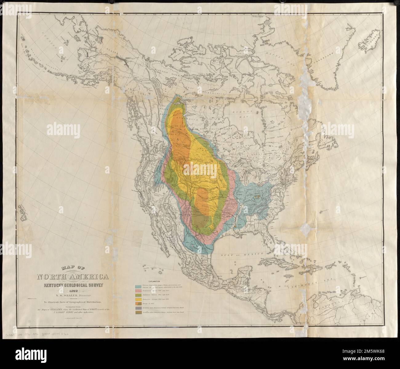 Map of North America to illustrate facts of geographical distribution