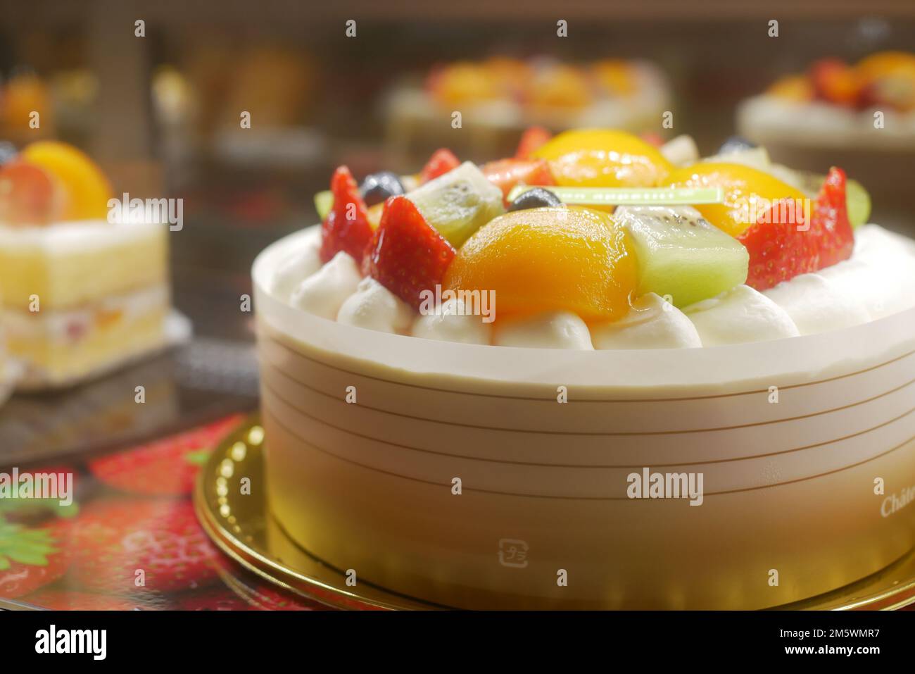 strawberry tart cake close up  Stock Photo
