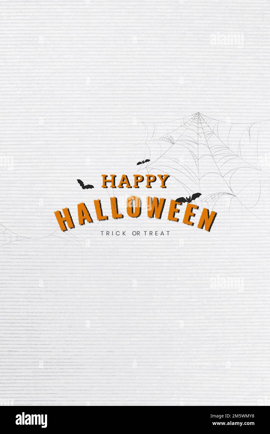 Happy Halloween spider web background template vector Stock Vector