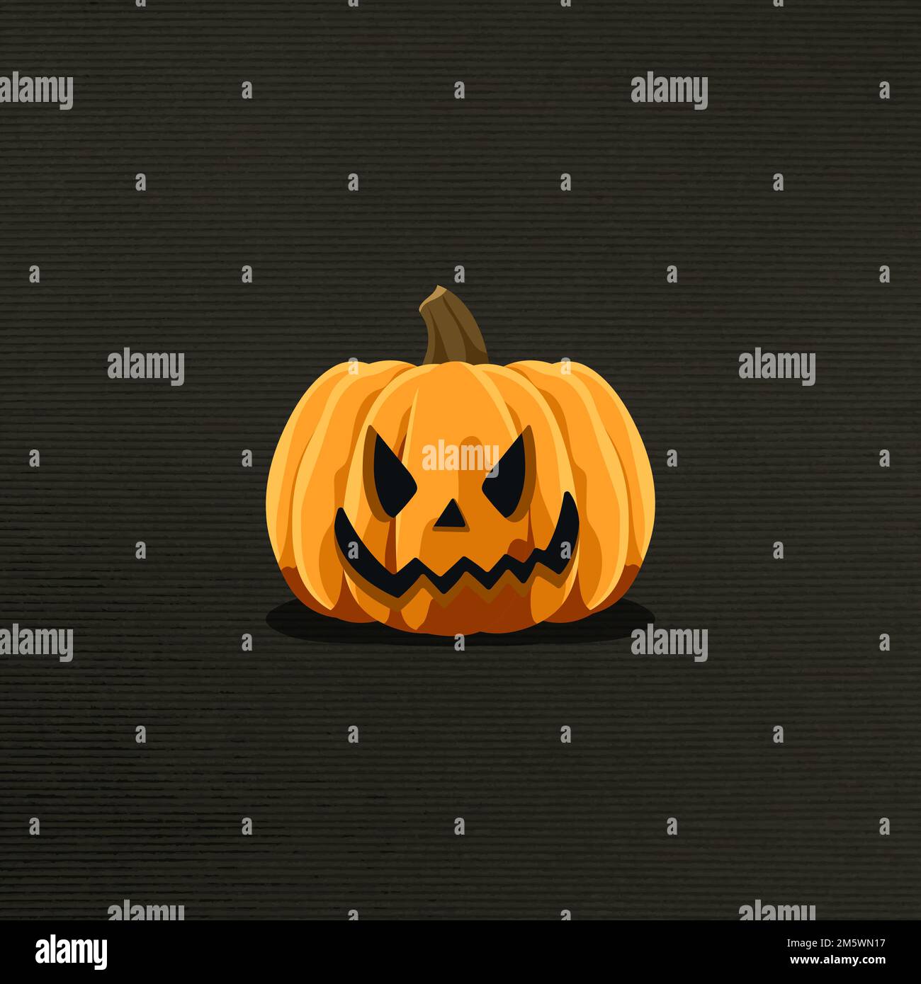 Jack O'Lantern element on a black background, vector Stock Vector