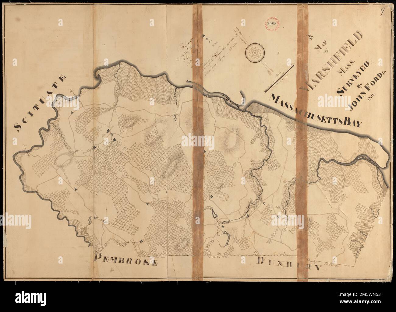 Plan of Marshfield made by John Ford, Jr., dated 1831