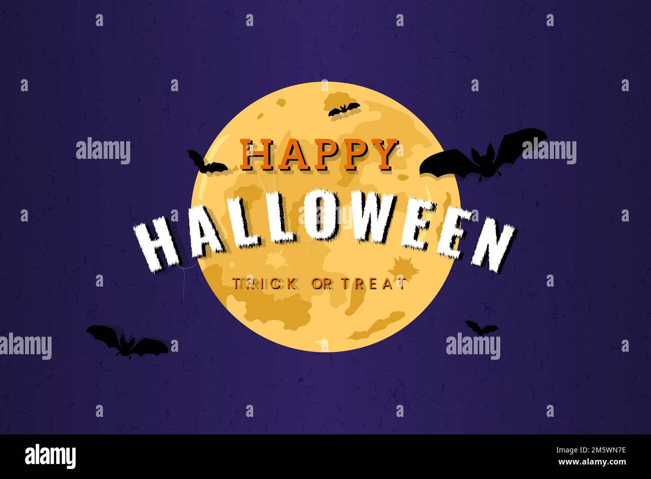 Full moon pattern on purple Halloween background vector Stock Vector