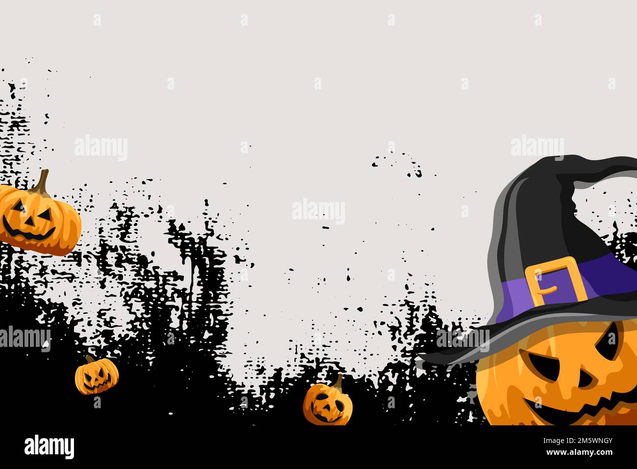 Jack O #39 Lantern grunge gray background template vector Stock Vector