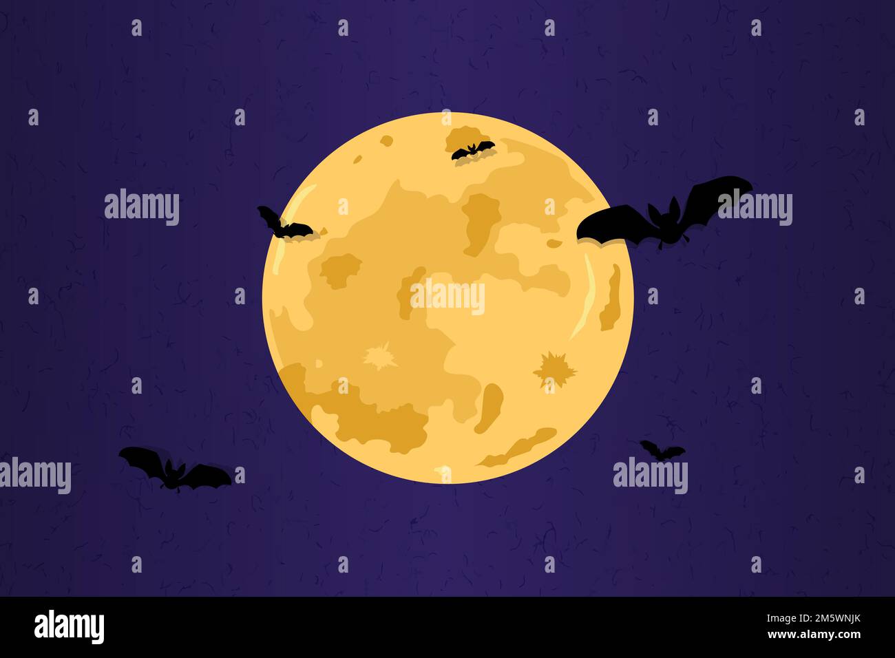 Full moon pattern on purple Halloween background vector Stock Vector