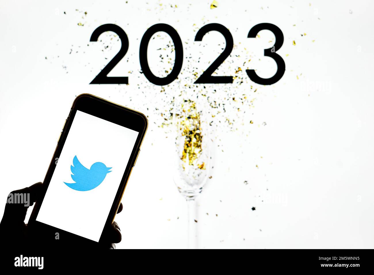 Twitter new logo hi-res stock photography and images - Alamy
