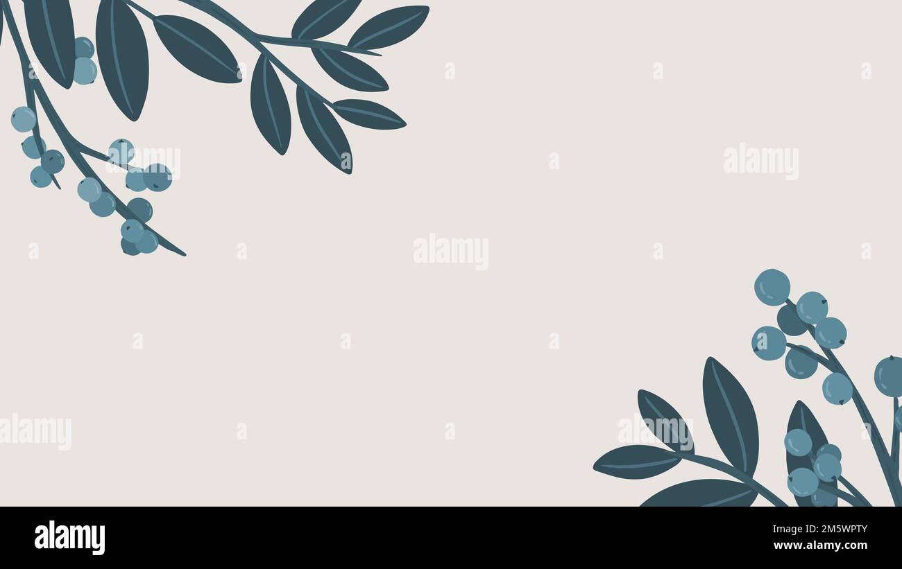 Botanical flower copy space mobile wallpaper vector Stock Vector