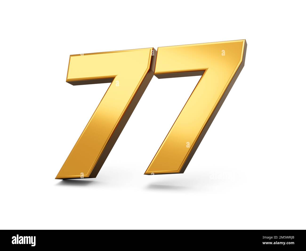 Numeral 77, Seventy Seven, Isolated On White Background, 3d Render Stock  Photo, Picture and Royalty Free Image. Image 70979709.