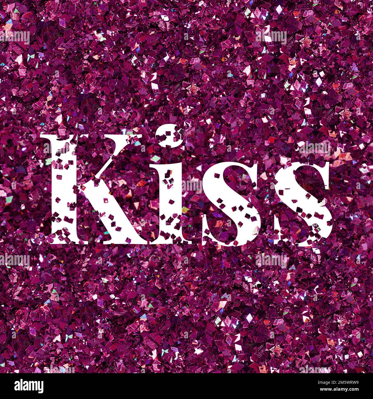 Vector kiss word glitter font typography Stock Vector Image & Art Alamy