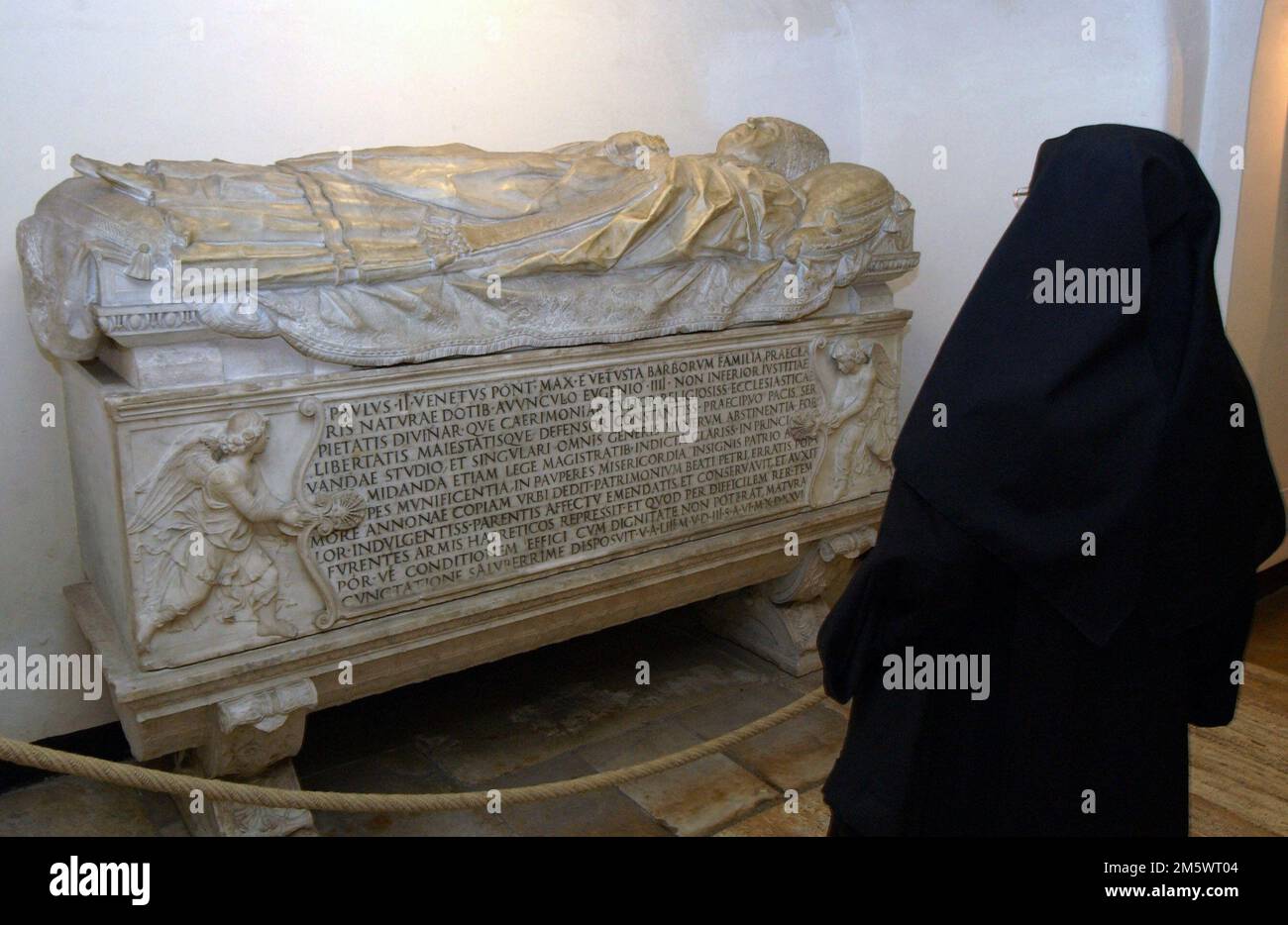 Paul II's tomb in the crypt of St. Peter's Basilica, resting