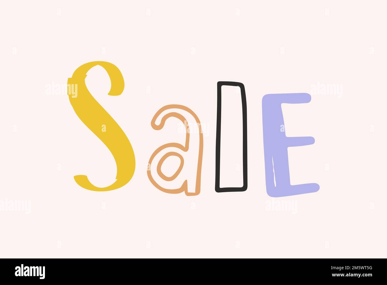 Sale doodle word colorful vector clipart Stock Vector Image & Art - Alamy