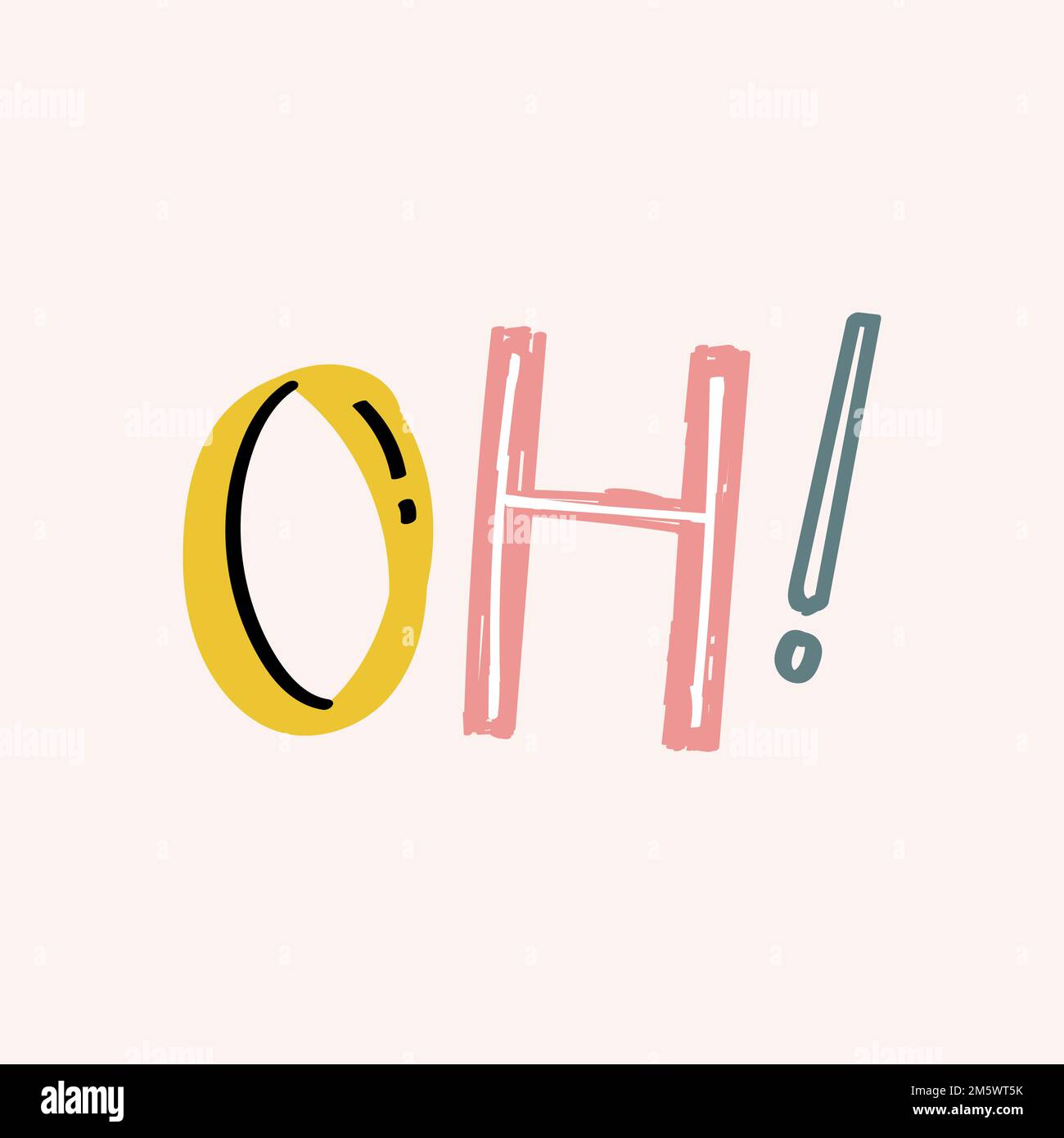 Oh! doodle typography vector for kids Stock Vector Image & Art - Alamy