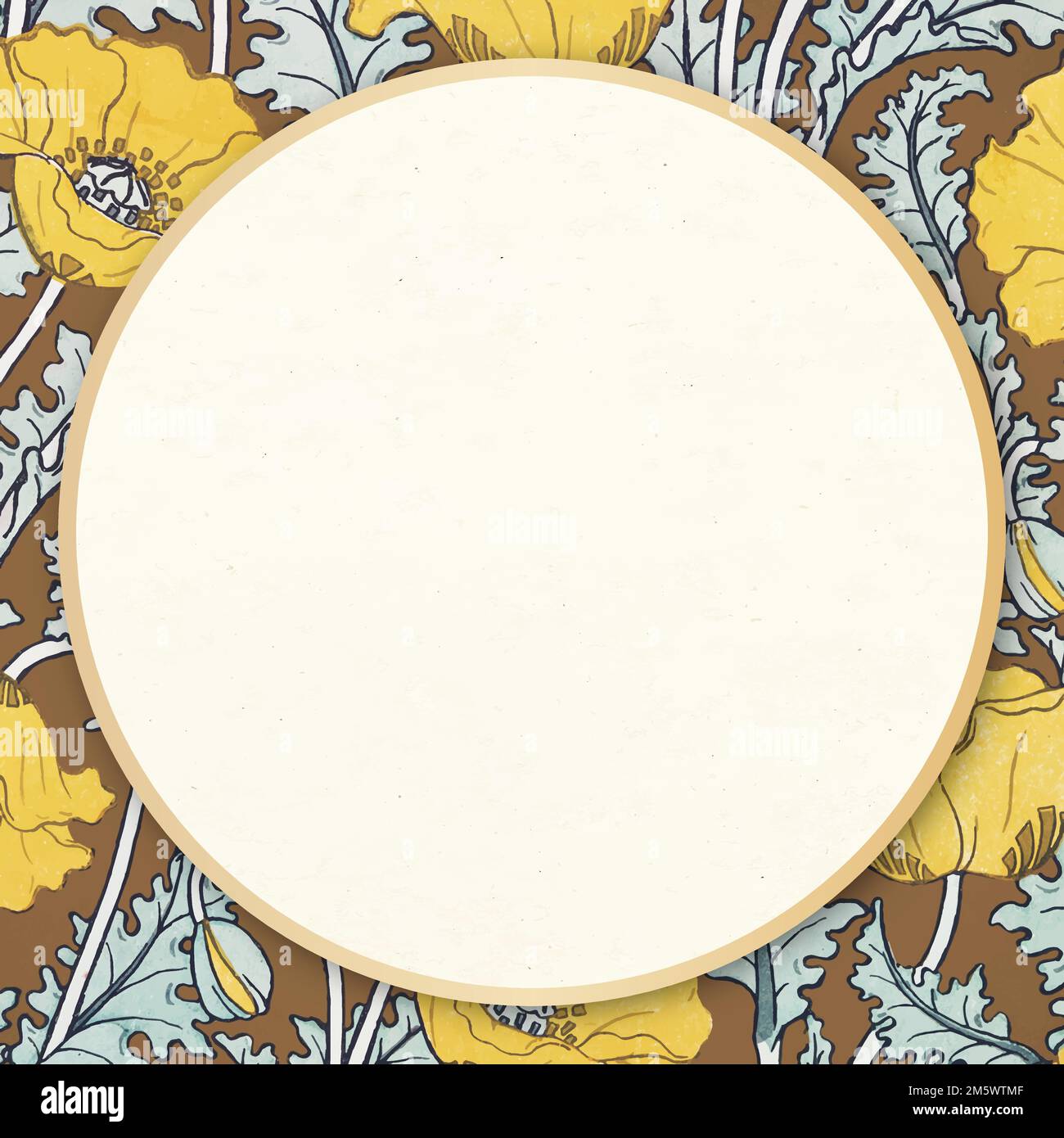 Vintage ornamental frame vector floral pattern Stock Vector
