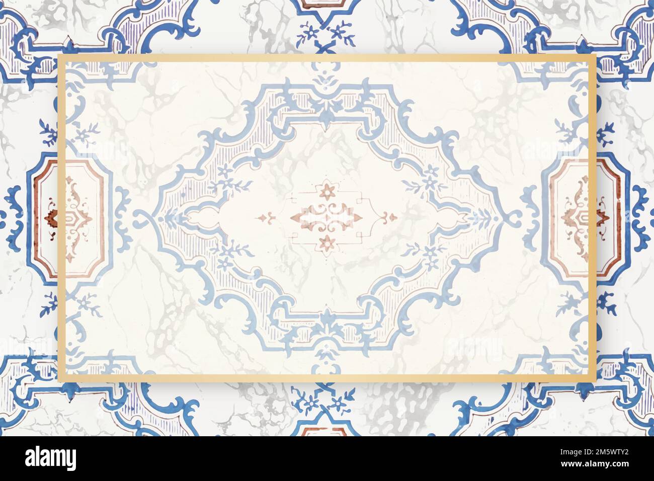 Gold frame vector antique pattern hand drawn Stock Vector Image & Art ...