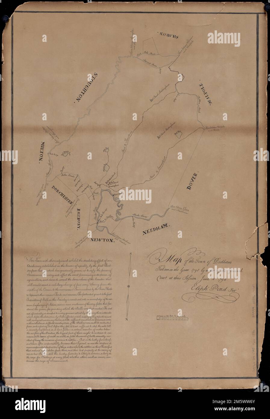 Map of the town of Dedham taken in the year 1795 by order of the