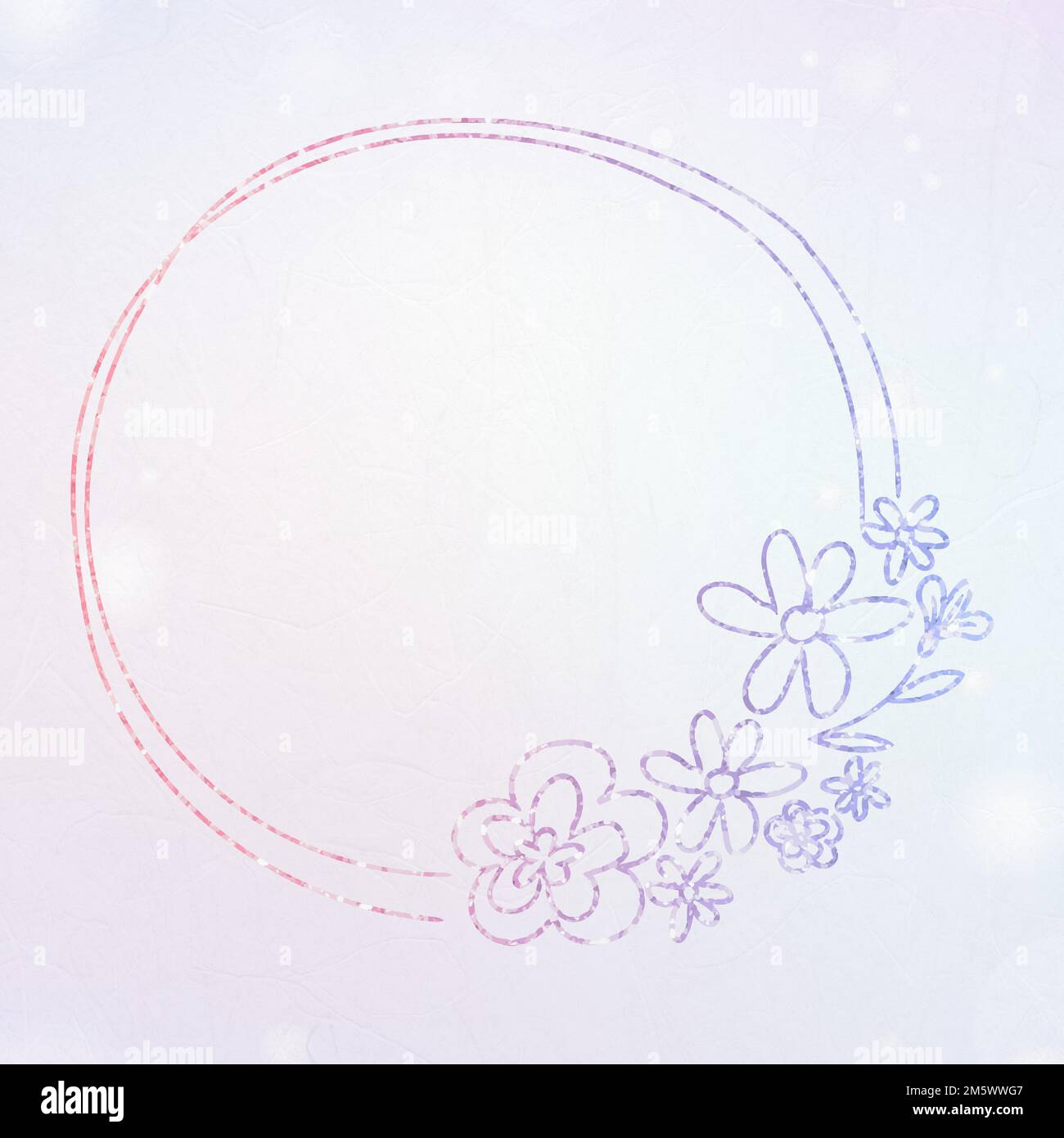Vector floral wreath glitter border Stock Vector Image & Art - Alamy
