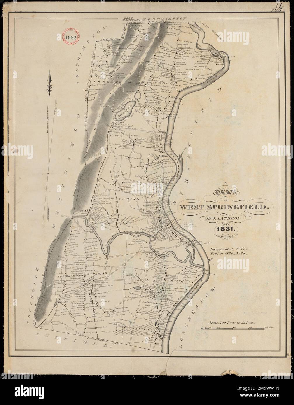Springport 1853 Map 10 august 1981 hi-res stock photography and images - Alamy