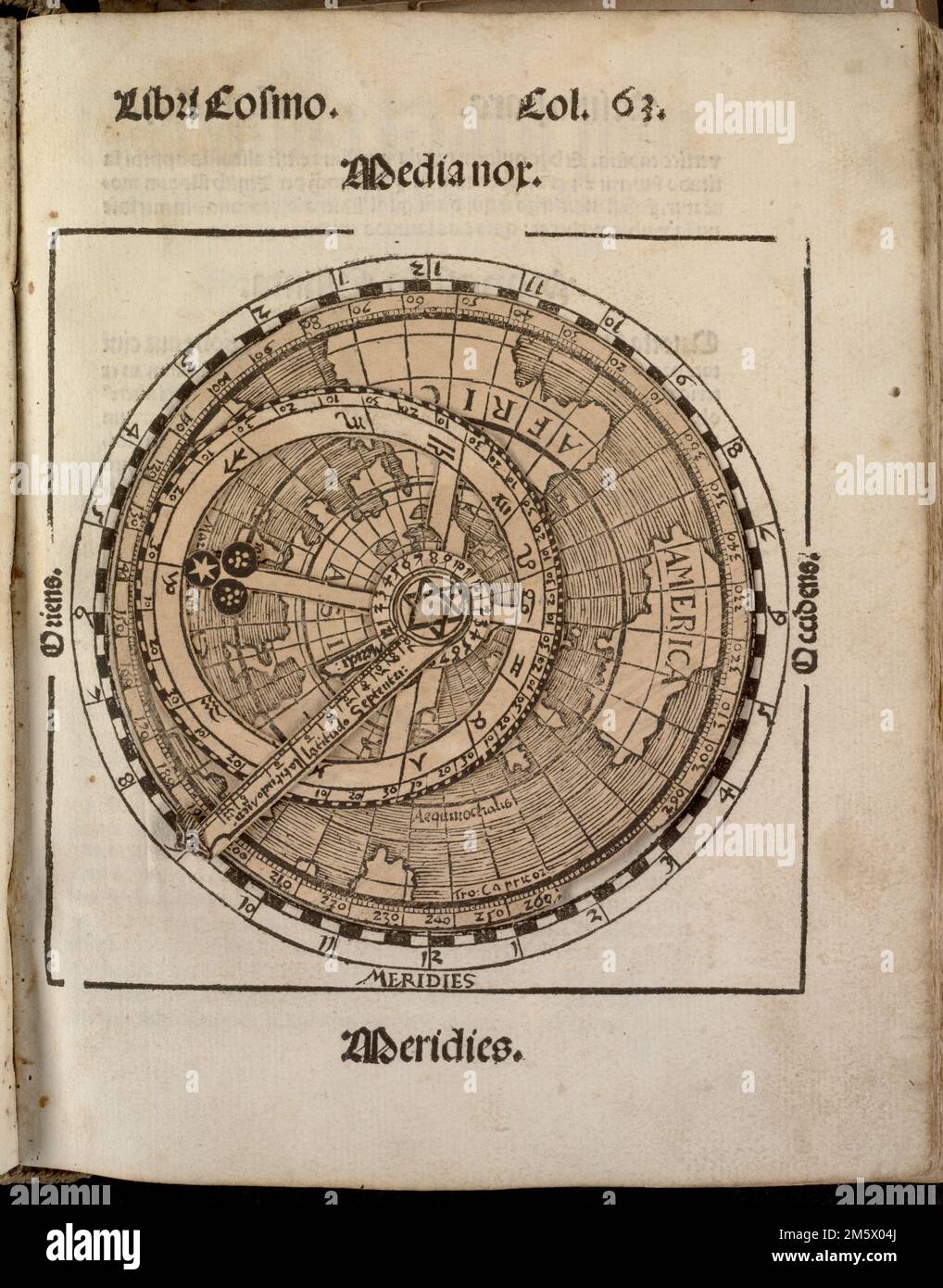 Small circular world map. In Cosmographicus liber a Petro Apiano ...