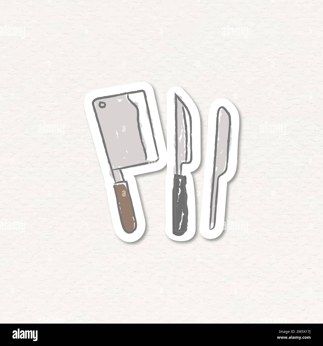 Set of knives sticker vector Stock Vector Image & Art Alamy