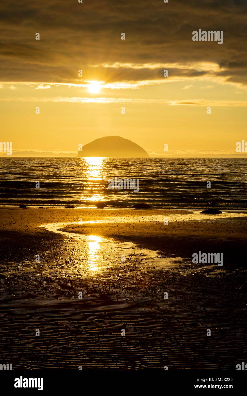 Ailsa Craig Island on the Ayrshire Coast, the source of Curling Stones