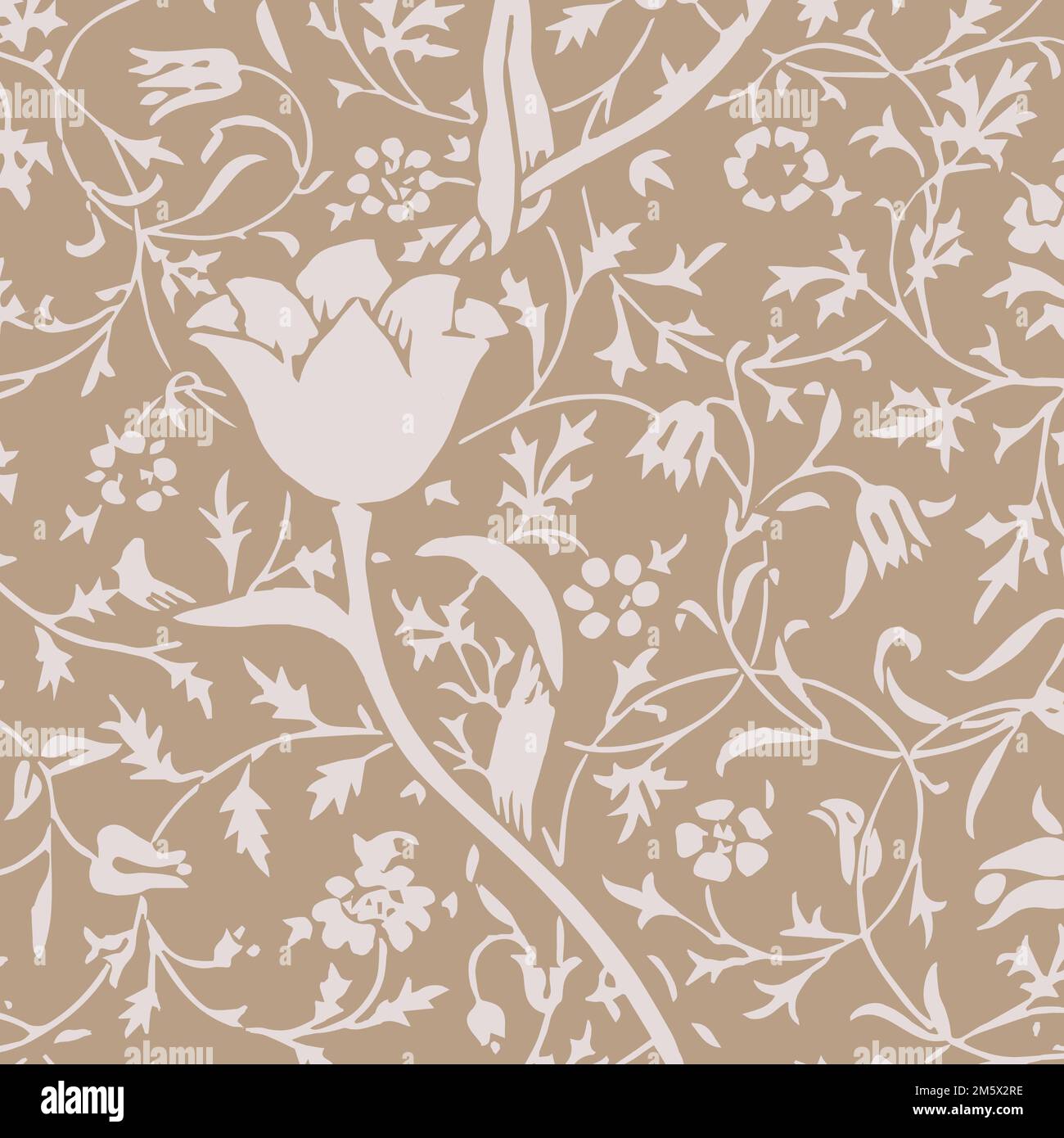 Vintage floral ornament seamless pattern background vector Stock Vector ...