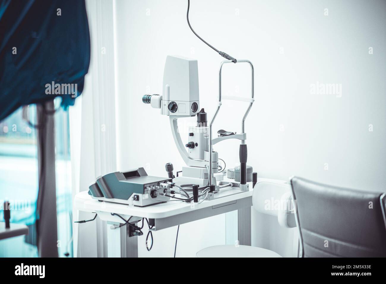 Different devices for measuring diopter and eye examination. Visit at