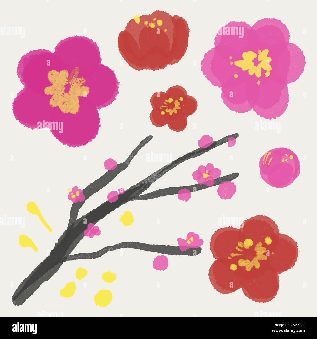 National cherry blossom flower Stock Vector Images - Alamy