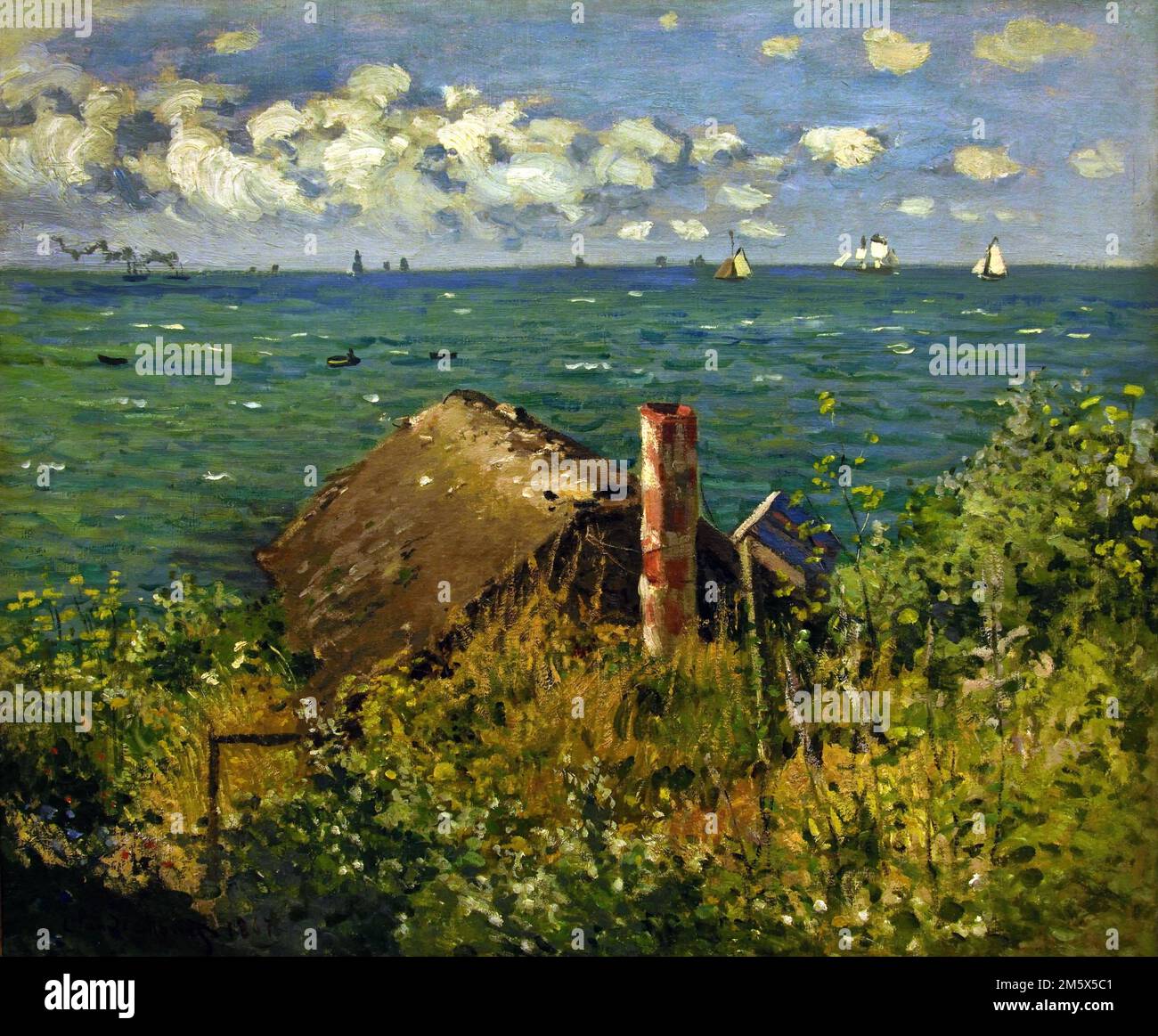La Cabane de Saint Adresse - The Hut of Saint Address 1867 by Claude Monet 1840 – 1926 France French Stock Photo