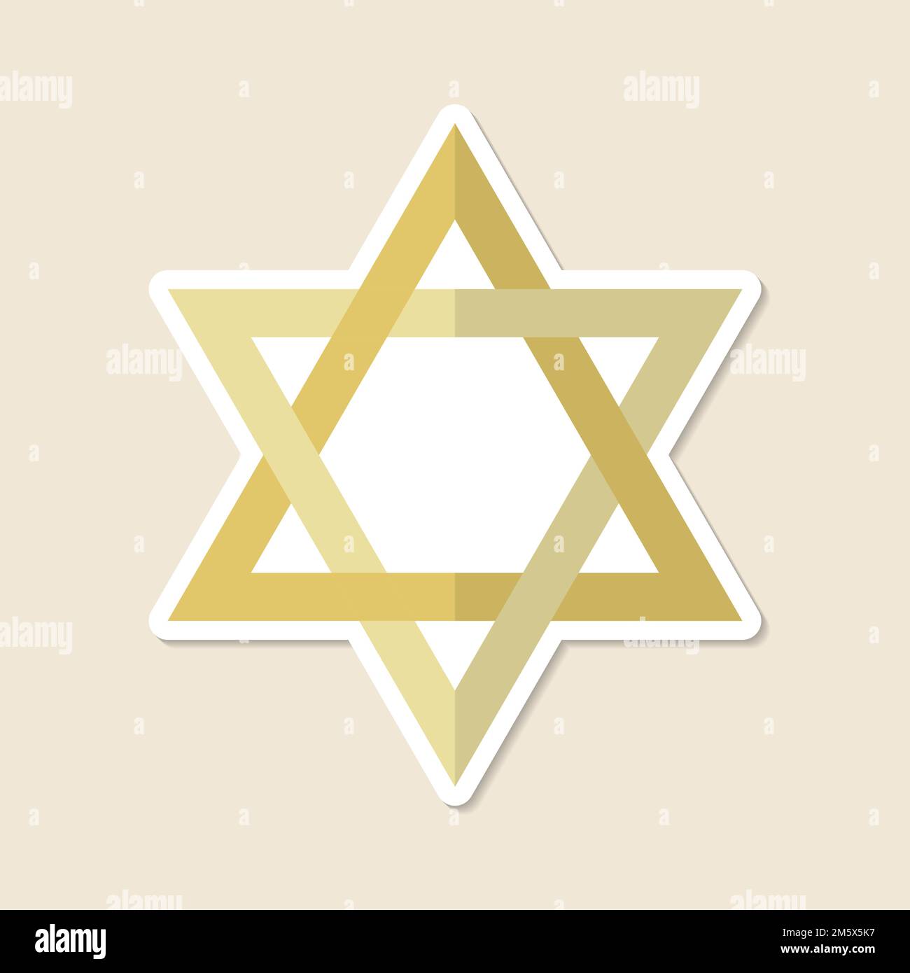 Star of David Jewish symbol sticker vector Stock Vector