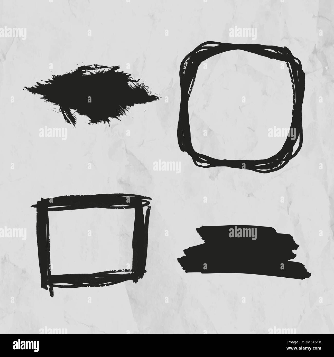 Rush Texture Vector Cd R Brush graphic element vector set with crumpled texture background Stock ...
