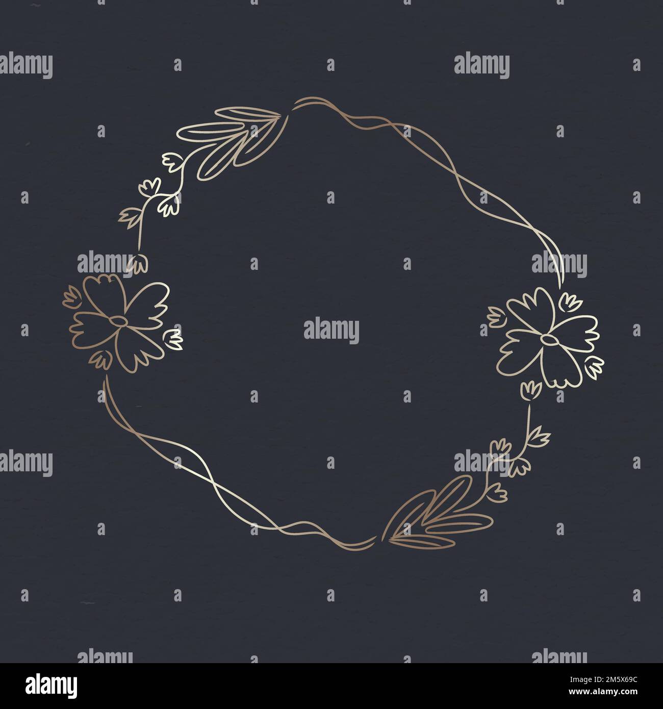 Cute doodle floral wreath vector Stock Vector Image & Art - Alamy