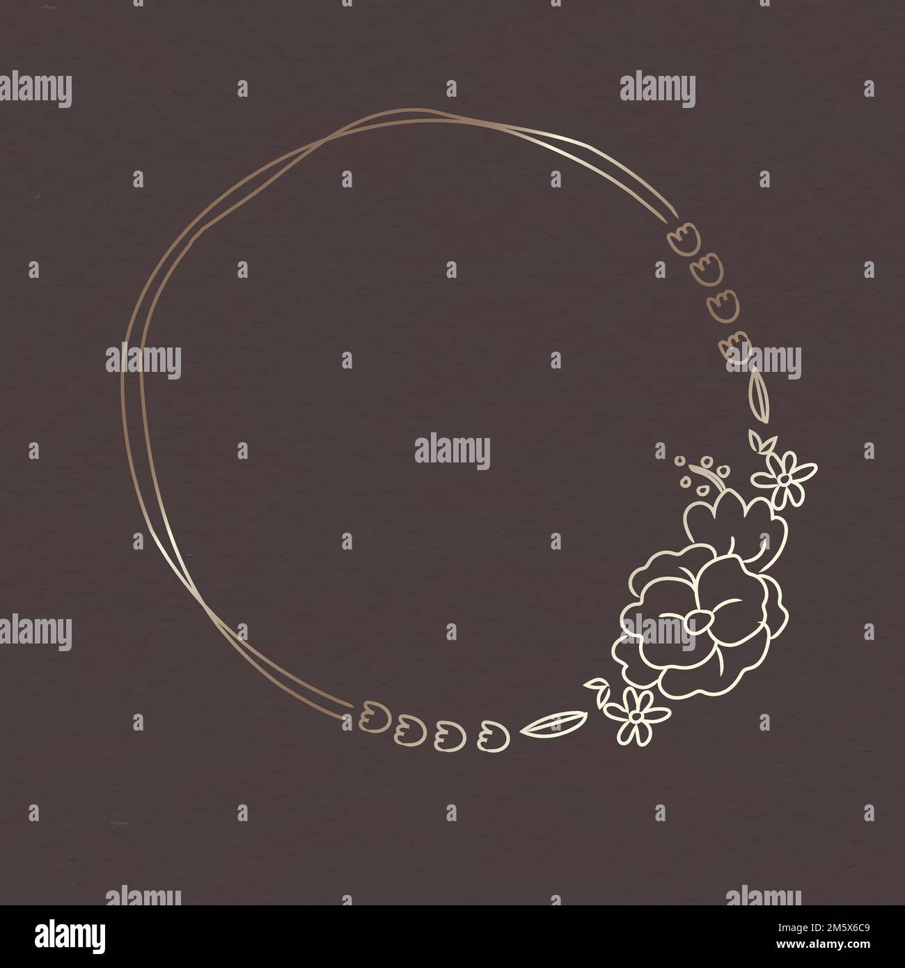 Cute doodle floral wreath vector Stock Vector Image & Art - Alamy