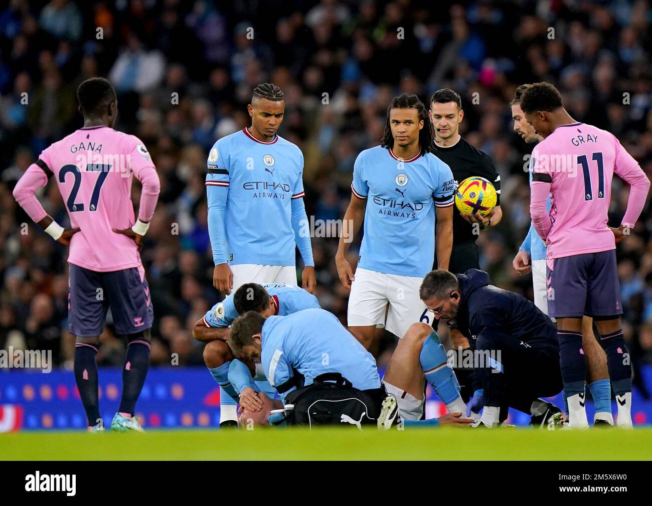 Manchester City S Erling Haaland Goes Down Injured During The Premier Manchester City S Erling Haaland Goes Down Injured During The Premier