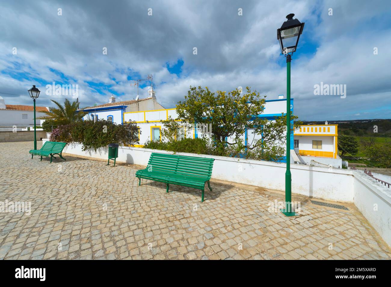 Fishermen Houses, Cacela Velha, Algarve, Portugal Stock Photo