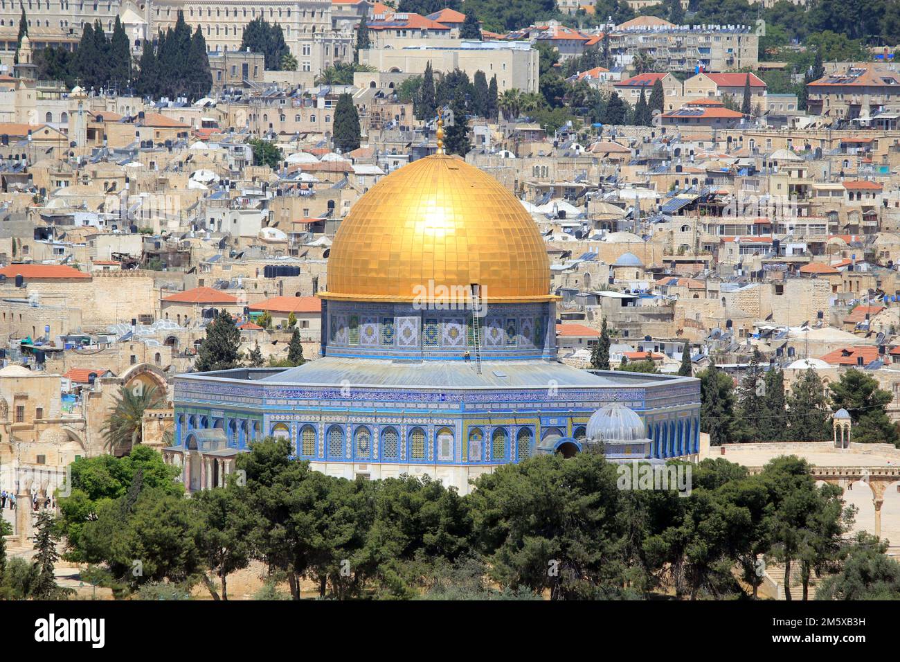 JERUSALEM, ISRAEL - MAY 11, 2011: This is the Dome of the Rock Mosque on Temple Mount, which is considered the third most important Muslim shrine. Stock Photo