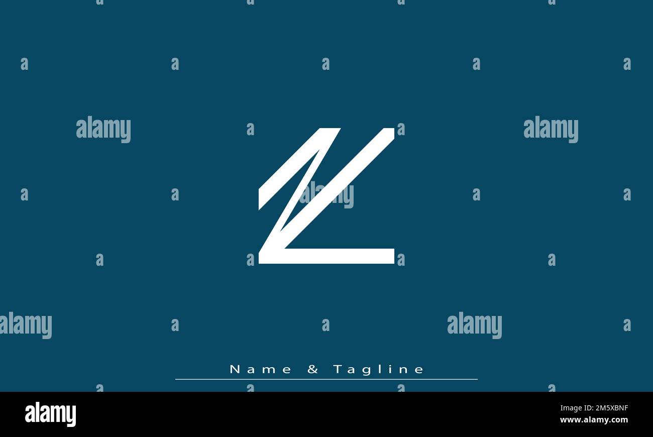 Alphabet letters Initials Monogram logo NL , LN Stock Vector