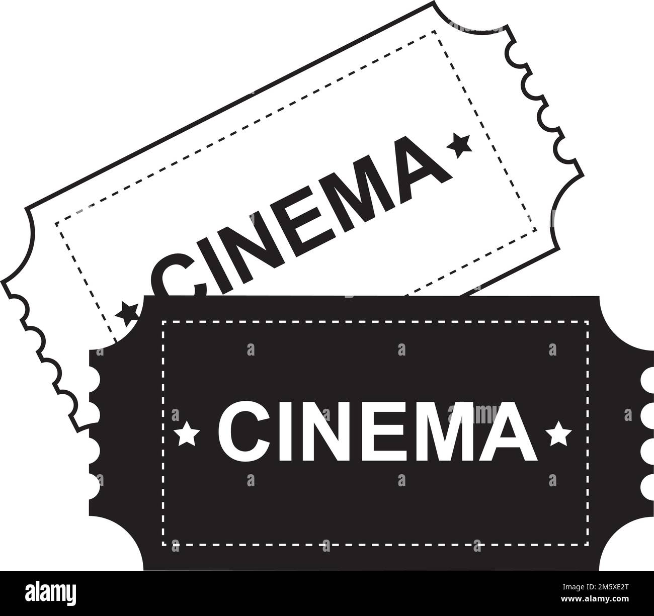 A Line raffle cinema Ticket icon set Stock Vector Image & Art - Alamy