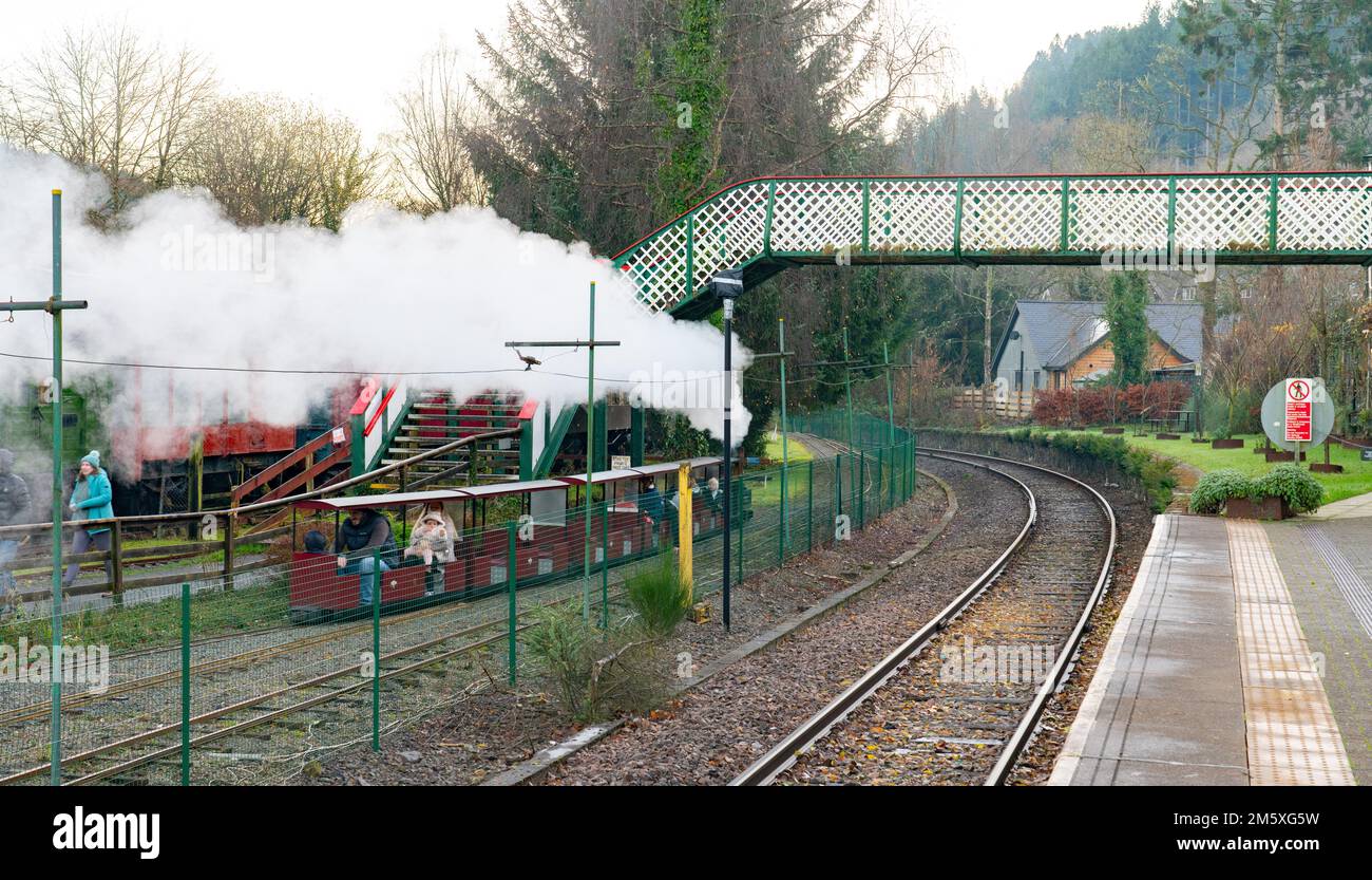 Betws Y Coed Train Station, County Conwy, North Wales. Image taken in December 2021. Stock Photo