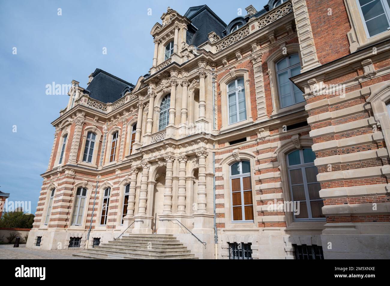 Beautiful French architecture and houses in Champagne sparkling wine making town Epernay