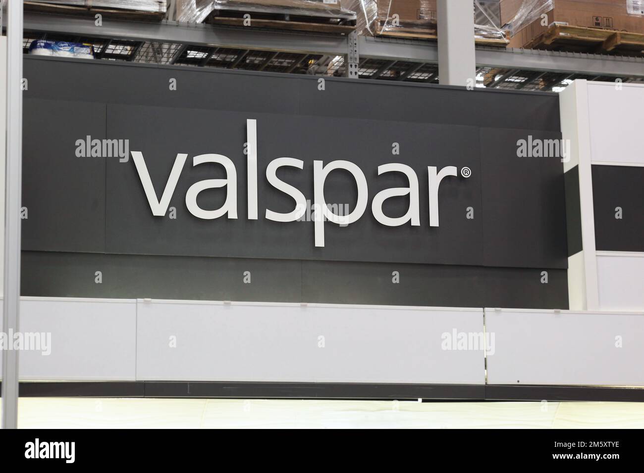 Honolulu, HI December 29 2022 Valspar paint brand name logo on