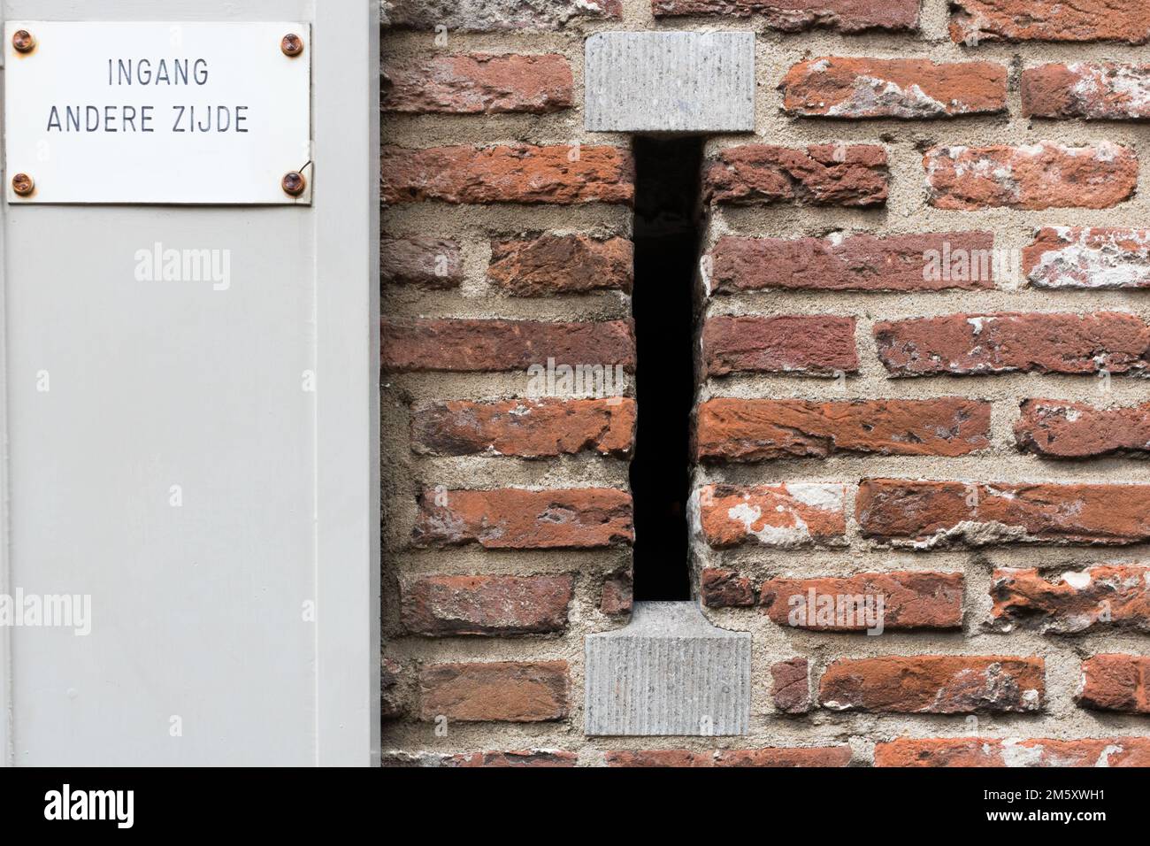 An old fashioned mailbox in brick wall Stock Photo Alamy