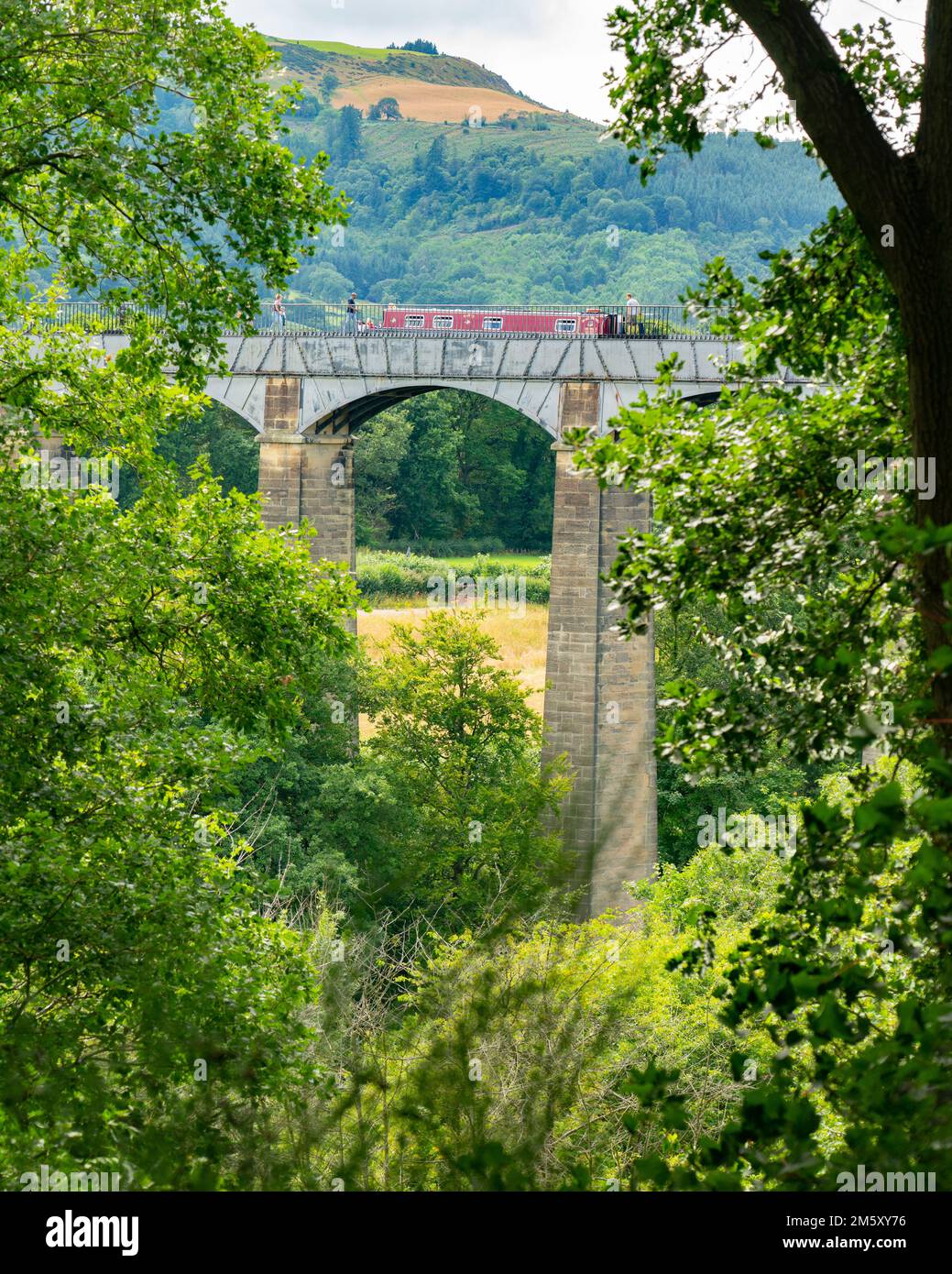 The Pontcysyllte Aquaduct, Trevor  Wrexham and Llangollen. Image taken in August 2022. Stock Photo