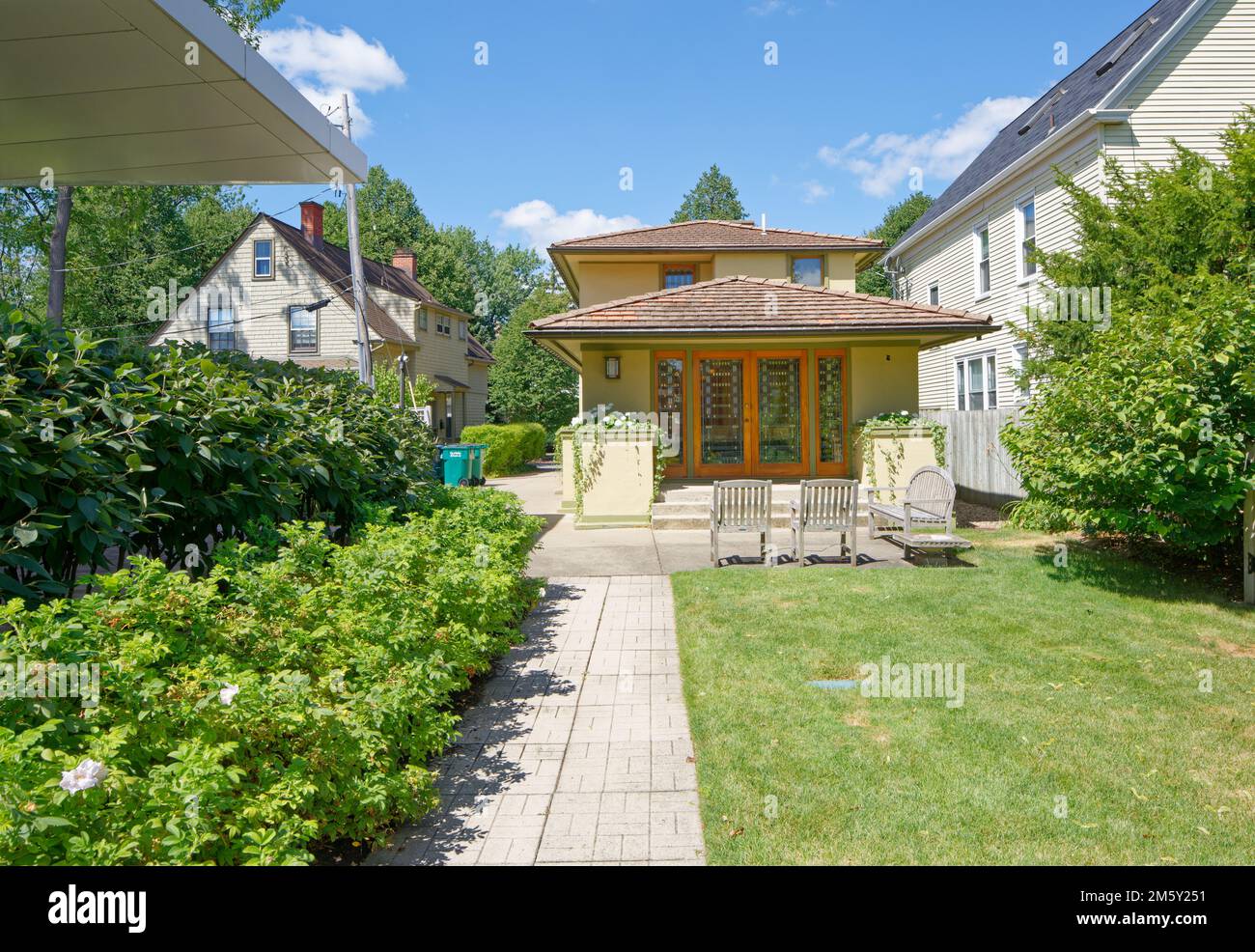 The landmark Martin House Complex is considered one of Frank Lloyd Wright’s finest residential