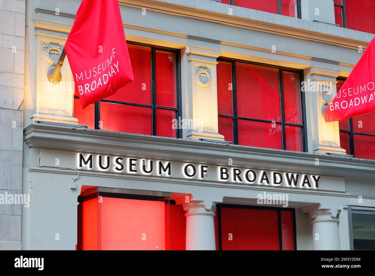 The Museum of Broadway, 145 W 45th St, New York, NYC storefront photo of a museum in Times Square in Manhattan. Stock Photo