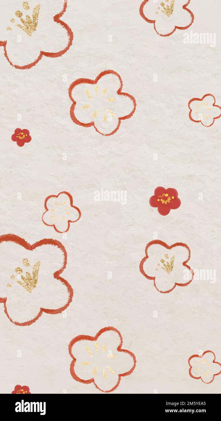 Vector red plum blossom pattern for Chinese National Day Stock Vector ...