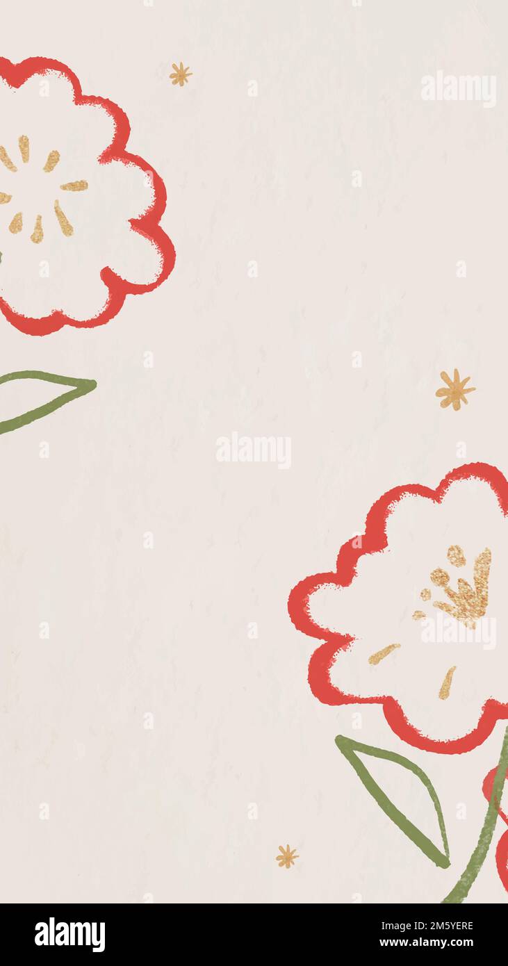 Chinese National Day flower vector border frame Stock Vector